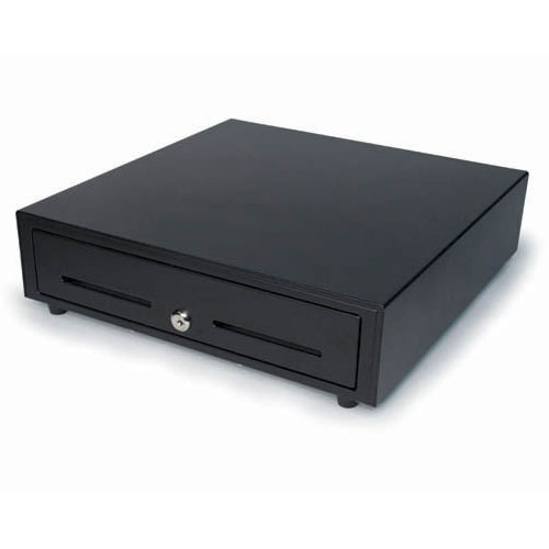 Cost effective cash drawer 
Robust storage and high volume cash drawer 
Durable steel construction and black or white coated finish....